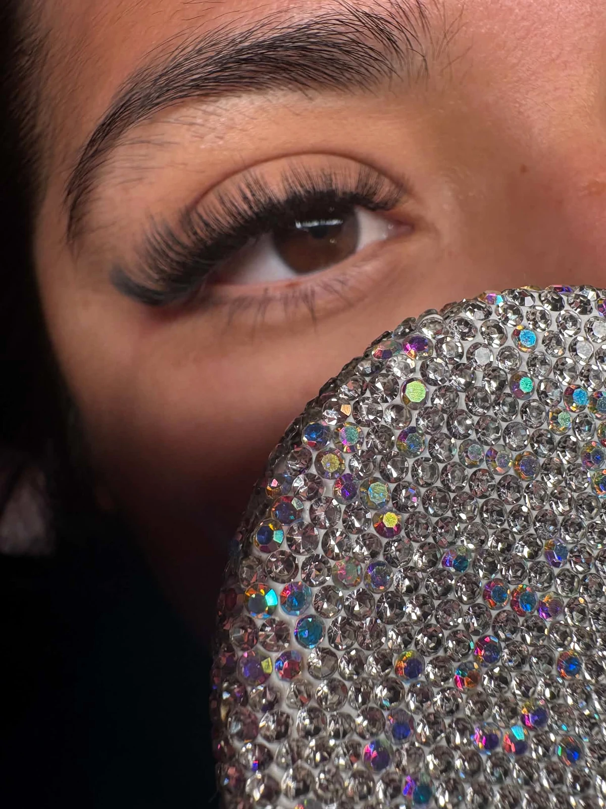 Close-up of lashes