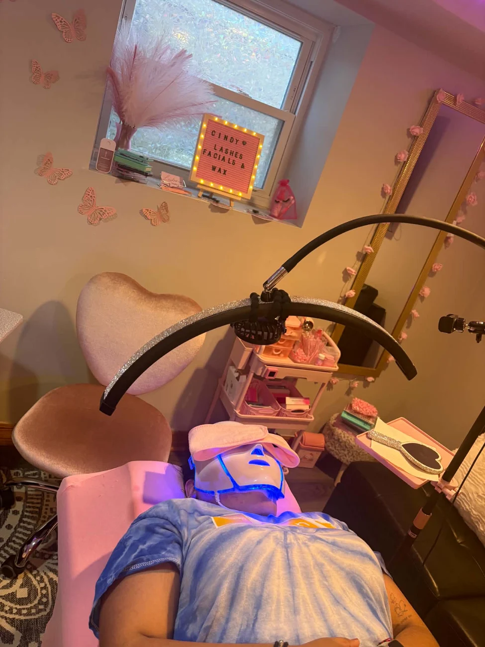 Facial session inside the studio